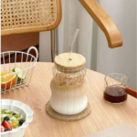 Glass Cup With Lid & Straw - Image 2