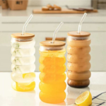 Ripple Glass with Straw